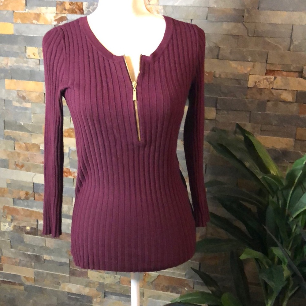 INC Burgundy Sweater Size M